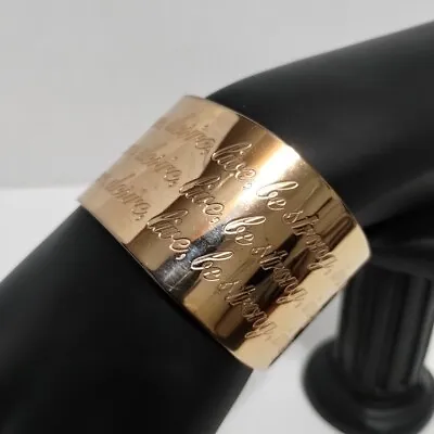 QVC Steel By Design Rose Gold Tone Inspirational Cuff Bracelet 6   Stainless • $14