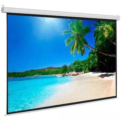 100 Inch 4:3 Pull Down Projector Projection Screen Home Movie Classroom Display • $50.99