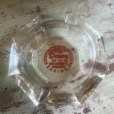 VINTAGE RED READiNG DAIRY  PA GLASS ASHTRAY PENNSYLVANIA 5  Wide • $7.99