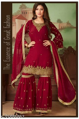 $78.29 • Buy Indian & Pakistani Beautiful Heavy Sharara For Women Eid & All Special Occasion