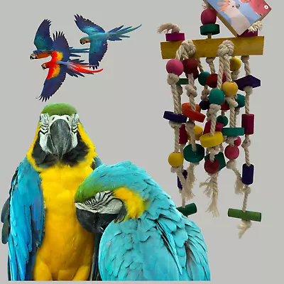 020 Macaw Grey Cockatoo Swing Parrot Toy IRN Cockatiel Parrot Cage Toy Bird • £5.99