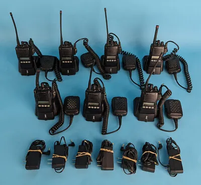 LOT OF 7 VERTEX VX-354-G7-5 UHF RADIOS: Microphone Charging Base |010-7058633 • $300