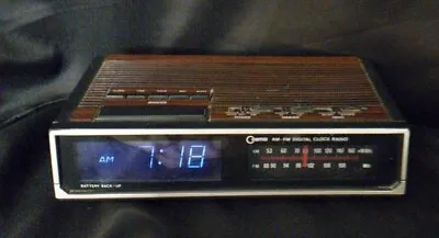 Vintage Cosmo Digital Clock Radio Corded Brown Black Tested Works • $14.99