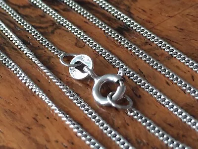 9ct White Gold Necklace 16 Inch 1mm Curb Link 1.9g 375 9K • £69.95