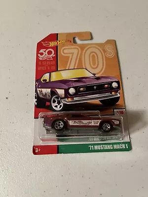 Hot Wheels 50th Anniversary. ‘71 Mustang MACH 1. 1/64. • $4