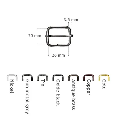 £3.17 • Buy Metal Slider Buckle Webbing Tri-Bar Adjusters Belt Straps 20 25 30 35 40 Mm