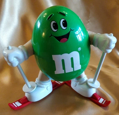 £6.75 • Buy Retro Vintage M&M Mars Green Ski Chocolate Dispenser Collectable (1991)