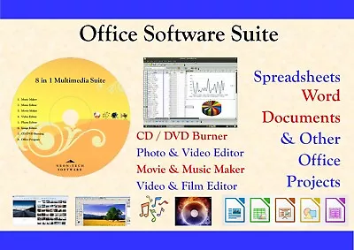 LibreOffice 2022 Word-Processor Spreadsheet Database Presentation On DVD • £4.85