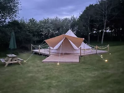 £595 • Buy Luxury 6m Bell Tent With Pre-fitted Stove Mate With Integrated Roof Exit.