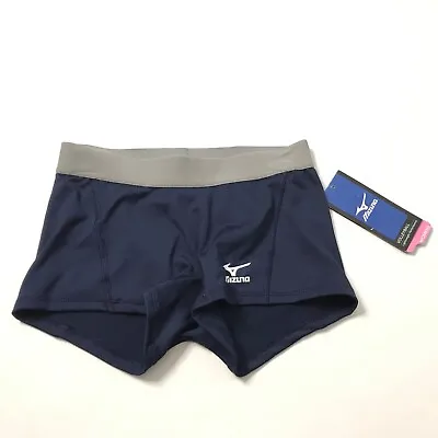 Mizuno Women’s Volleyball Vortex Shorts Size XXS Navy Blue Bottoms Solid Stretch • $21.83