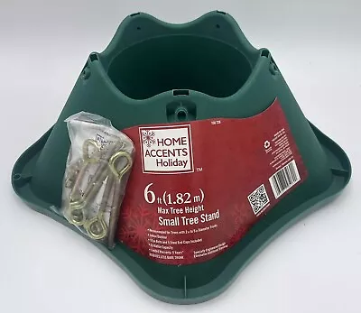 Home Accents Holiday Christmas Tree Stand 506-ST Green Plastic For 6 Ft Tree Max • $13.49