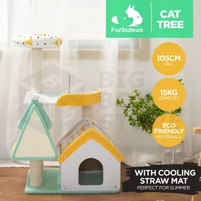 Furbulous Fairy Style Cat Tree Tower Scratcher Scratching Post Condo House 1.05M • $99.95