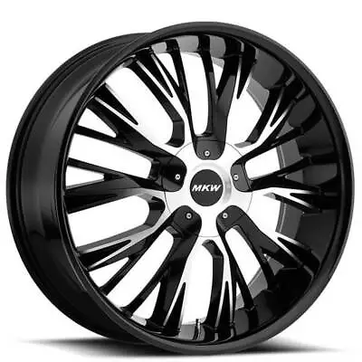 (4) 22  MKW Wheels M122 Gloss Black Machined Face Rims (B41) • $1324