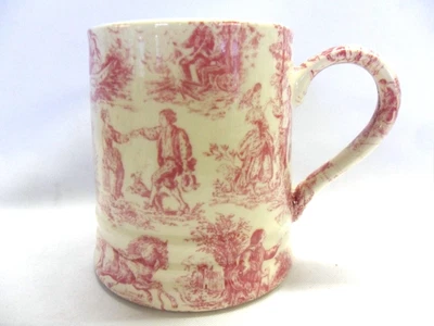 £12.99 • Buy Pink Toile Tankard Mug By Heron Cross Pottery