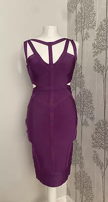 £32.99 • Buy Celeb Boutique House Of Cb Brand New Purple Bandage Bodycon Dress Size Medium