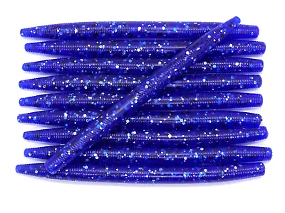 25ct 5-inch Blue Silver Magic Soft Plastic Senko Style Bass Fishing Bait Worm • $10.99