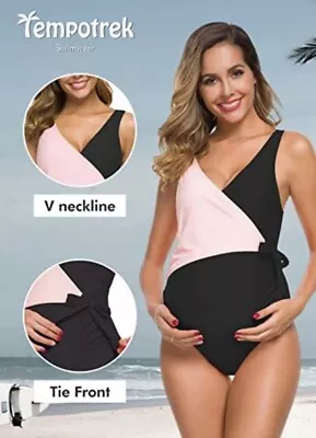 Tempotrek Maternity Swimsuit 1 Pcs  Sz XXL /  2XL . Black & Pink . New With Tag • $30