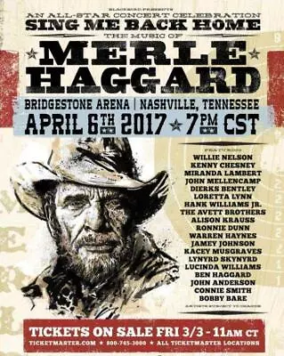 MERLE HAGGARD Country Legend Concert Poster 8 X 10 Photo Poster Print • $5.99