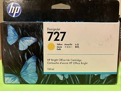 HP 727 Yellow DesignJet Ink Cartridge (B3P21A) New Expiration Date 05/2024 • $28.04