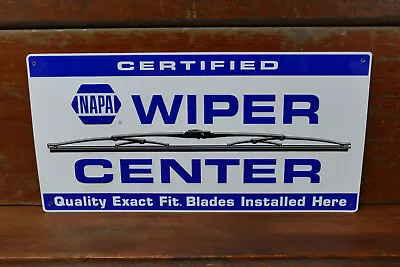 Vintage Original Napa Wiper Center Embossed Metal Repair Shop Gas Station Sign • $149.95