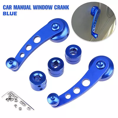 2pc Universal Aluminum Manual Billet Car Window Crank Handle Winder Truck Pickup • $35.96