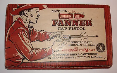 MATTEL Shootin' Shell Fanner Cap Gun In Box - COMPLETE With Bullets & Instructio • $199.99