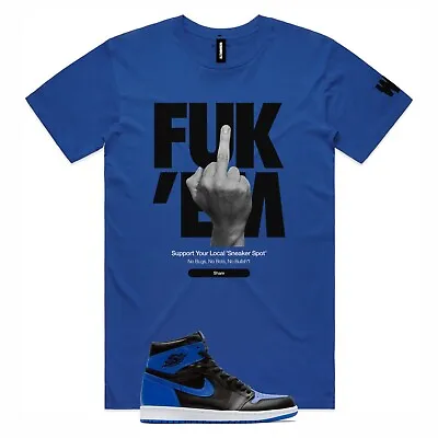 Shirt To Match Air Jordan Retro 1 High OG Royal Blue - AJ1 Sneaker Matching Tee • $23.98