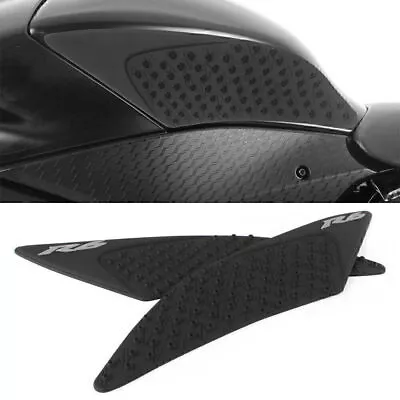 Black Tank Traction Side Pad Knee Grip Protector Sticker For YAMAHA R6 2017-2018 • $15.34