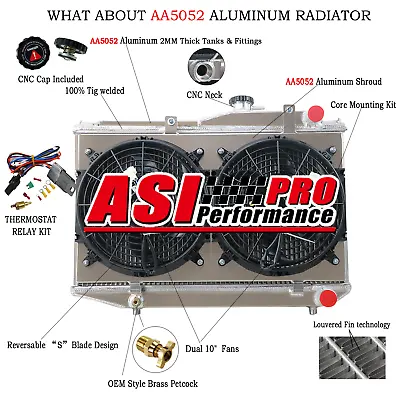 3 Row Aluminum Radiator+Shroud Fan+Kit Fit 83-87 TOYOTA COROLLA AE86 4AGE GTS MT • $259