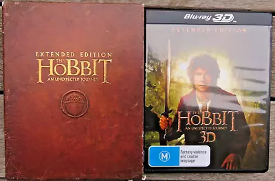 THE HOBBIT AN UNEXPECTED JOURNEY Blu-Ray 3D Extended Edition 5 Disc Pack Inc. 2D • $22