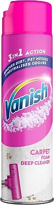 Vanish Carpet Cleaner + Upholstery Gold Power Foam Shampoo Large Area 600 Ml • £6.58