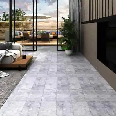 £101.25 • Buy VidaXL PVC Flooring Planks 4.46 M² 3 Mm Self-adhesive Cement Grey GF0