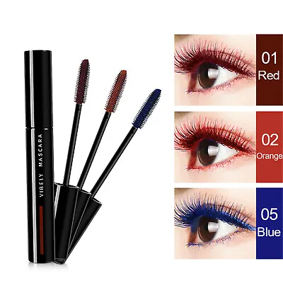 Eye Lashes Makeup Waterproof Long Eyelash Black Silicone Brush Colored Mascara • $1.87