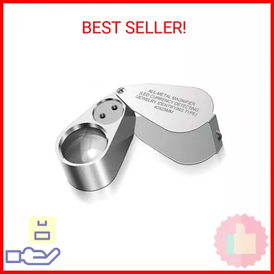 40X Jewelers Loupe Magnifier With LED/UV Light For Close Work Gardening Kids • $11.52