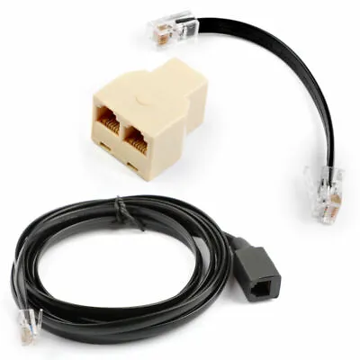 3m 6-Pin Mic Extend Wire 1 To 2 Splitter Adapter For Yaesu FT-7900R FT-8900R B2 • £7.18