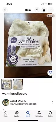 Warmies Microwavable Slippers No Slip Lavender Scent  Sz 6-10 Pink NIB • $10.99