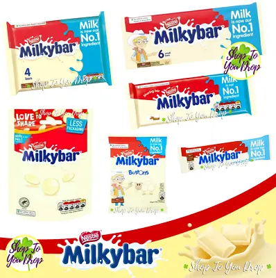 NESTLE MILKYBAR White Chocolate Bars Buttons Milky Bar Father's Day Present🎁🍫 • £7.24