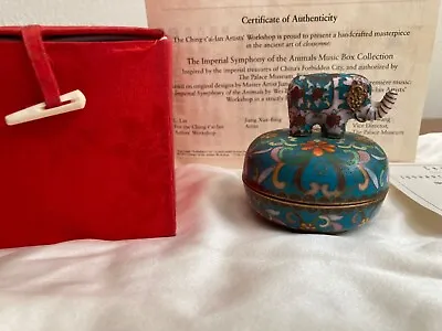 Elephant Procession Music Box Handcrafted Ardleigh Elliott Ancient Art Cloisonne • $36