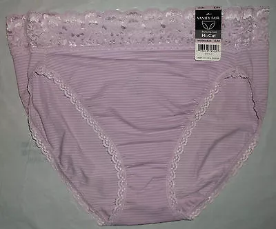 NWT Vanity Fair Flattering Lace 13280 Hi-Cut Panty Panties 6 M 7 L 8 XL 9 COLORS • $7.75