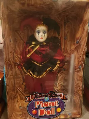 Vintage Pierot Doll Collector's Edition Vinyl Clown Jester 1996 Make Believe Ltd • $56