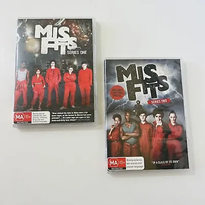 Misfits Tv Series Season 1 And 2 Region 4 DVD Includes Christmas Special • $11.98