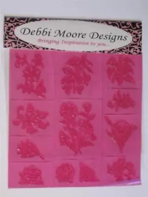 £4.99 • Buy Debbie Moore Acrylic Stamp Sheet Flower Set (12 Stamps) JLH276