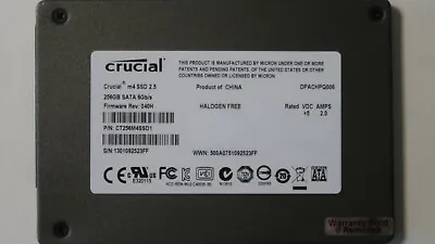 Crucial CT256M4SSD1 FW Rev:040H 256gb 2.5  Sata SSD • $57.98