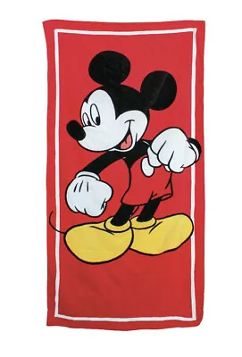 Disney Mickey Mouse Beach Towel 5 Feet Cotton Terry Beach Towel Collector NEW • $16.14