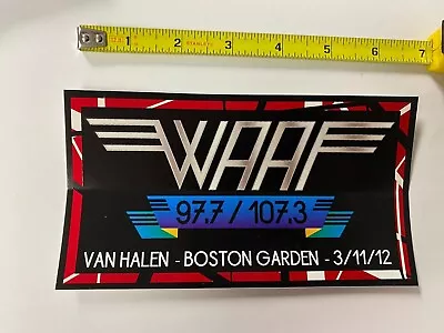 Van Halen WAAF Sticker Rare Promo Eddie Van Halen • $5.99