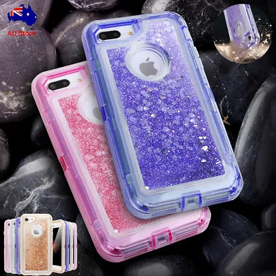 $11.40 • Buy Liquid Case Heavy Duty Shockproof Glitter Cover For IPhone 8 7 6s Plus XR XS Max