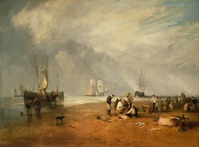 £16.91 • Buy J W M Turner The Fish Market At Hastings CANVAS POSTER PRINT ART UNFRAMED #A202