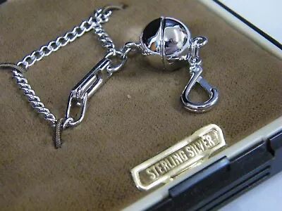 Vintage Ballou Sterling Silver Pocket Watch Fob Lanyard Quick Release Snap • $75.95