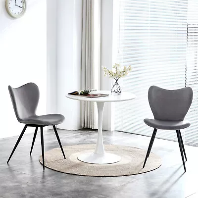 Set Of 2 Dining Chair Velvet Upholstered Kitchen Dining Chair With Metal Legs US • $120.99
