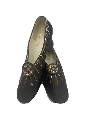 Margaret Jerrold Jaffee's Art Deco Shoes Women's 7 1/2 N Vintage 1950s Wow • $64.60